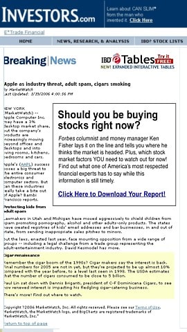 Investor magazine full page scan of cigar roller article